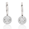 Fashion Dangle Earrings 925 Silver Jewelry with Dancing Diamond